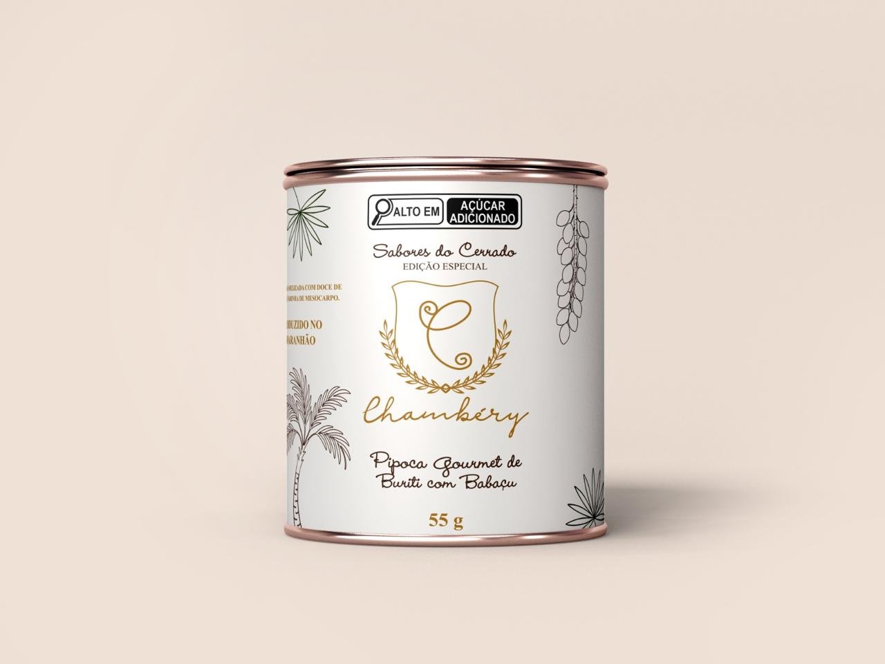 Pipoca premium de buriti com babaçu